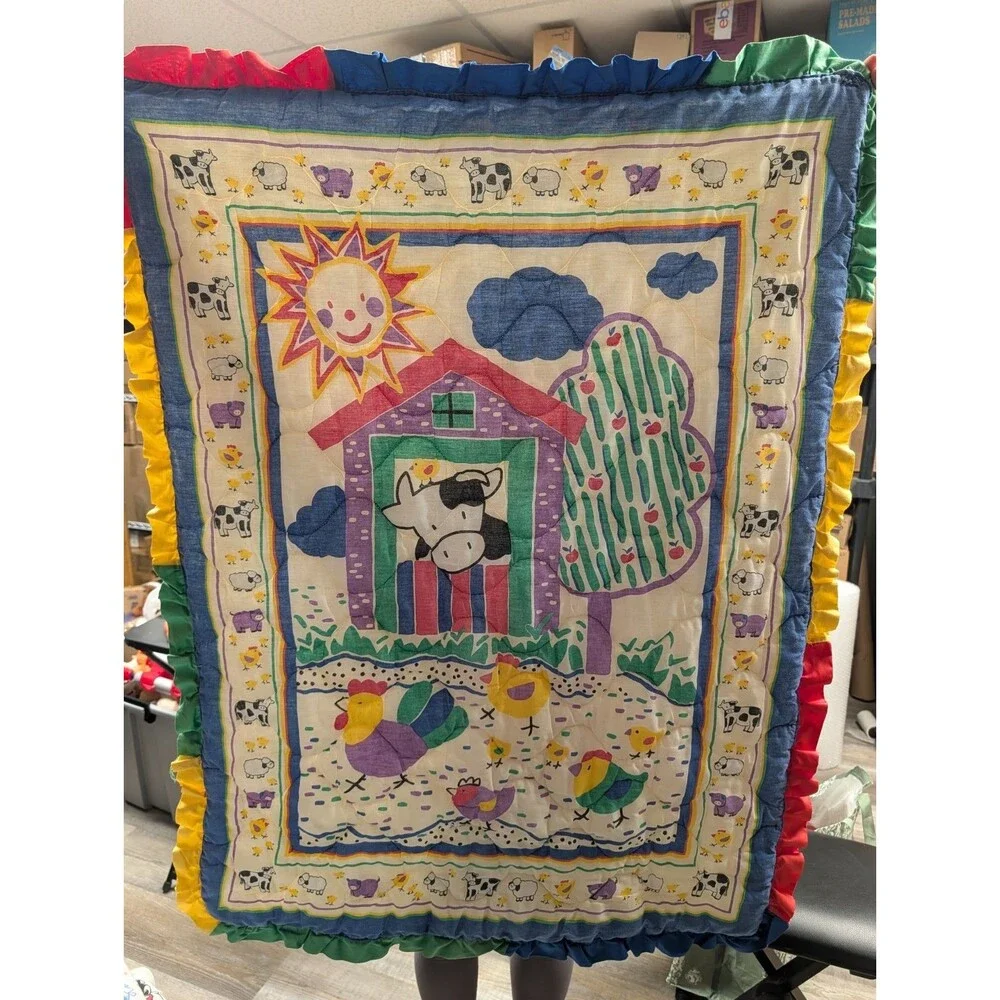 Barnyard Friend Quilt - On The Farm- Old Macdonald - Farm Blanket